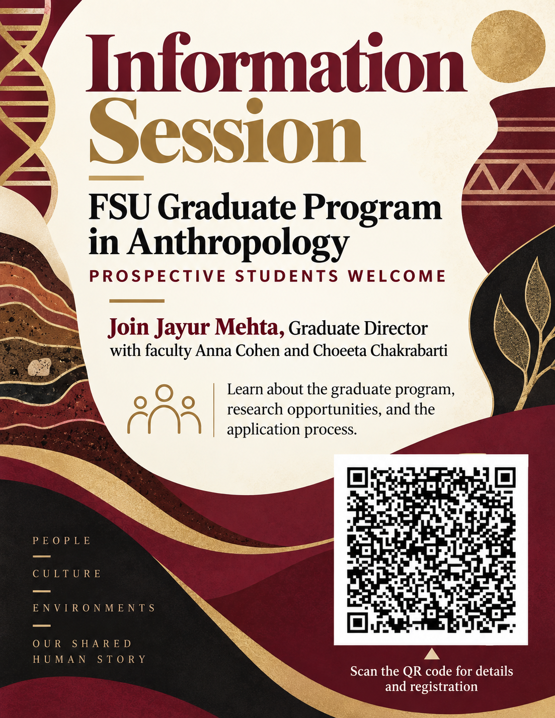 Flier for Information Session on Anthropology Graduate Program