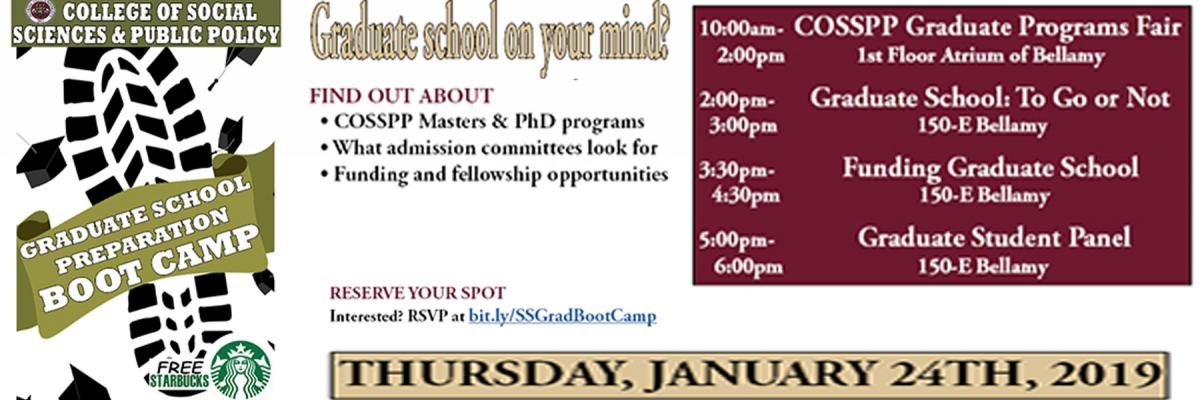 College of Social Sciences and Public Policy Graduate School Boot Camp