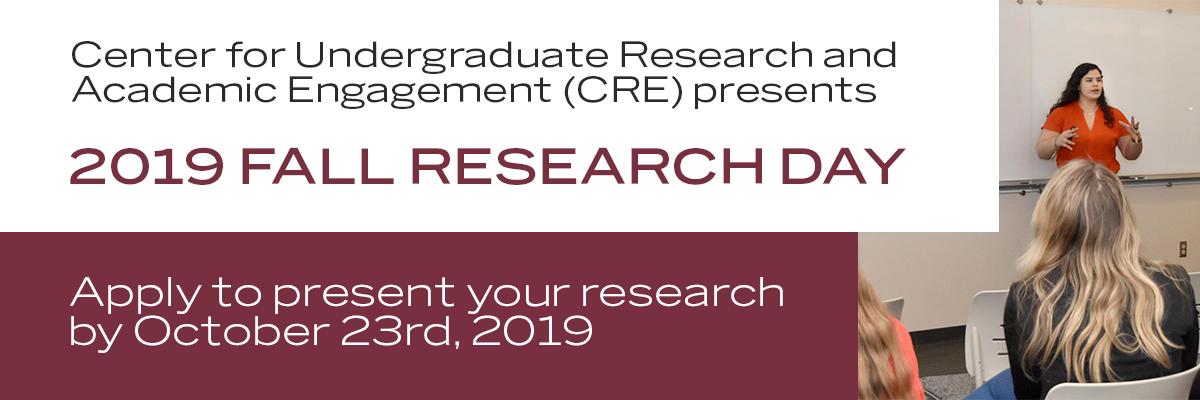 Apply to present at Fall Research Day