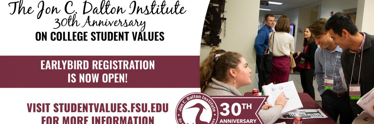 image of students checking in with conference volunteer at 2019 Dalton Institute