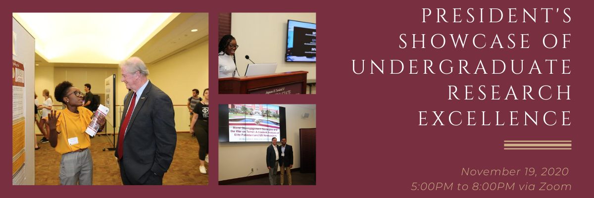 Attend the 2020 President's Showcase of Undergraduate Research Excellence!