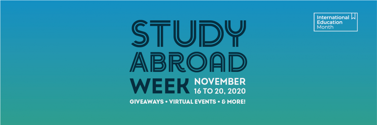 Graphic promoting Study Abroad Week