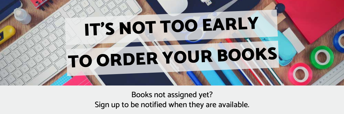 It's not too early to order your books