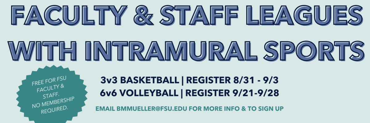 Banner for Faculty and Staff Leagues with Intramural Sports