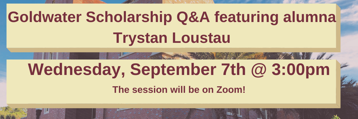 Goldwater Scholarship Q&A featuring alumna Trystan Loustau 