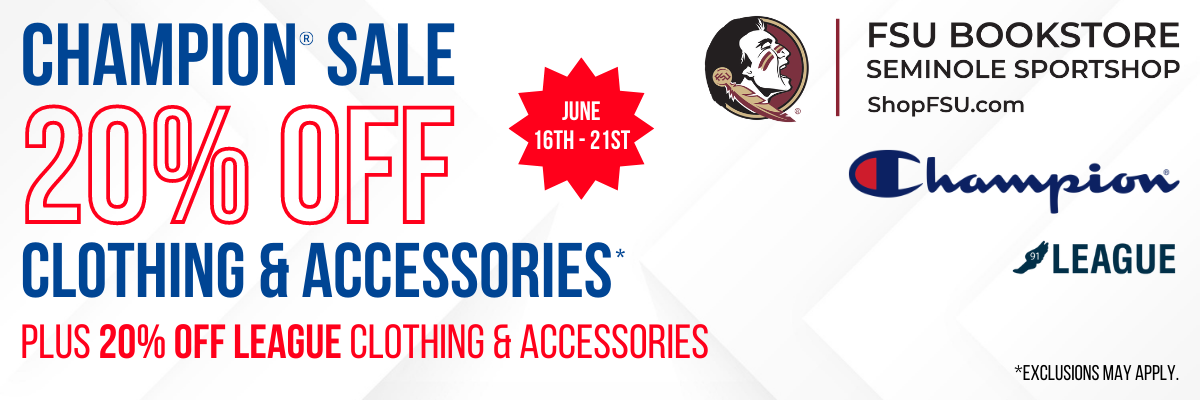 Champion Sale at FSU Bookstore