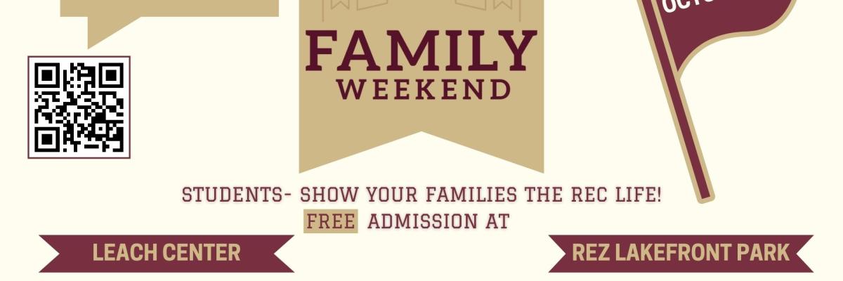 Family weekend flyer