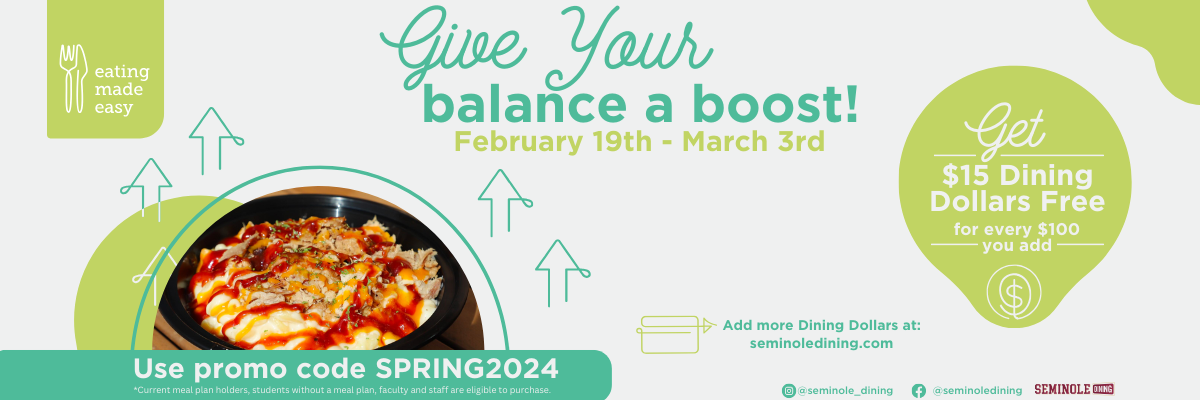 Dining Dollars Promo Flyer