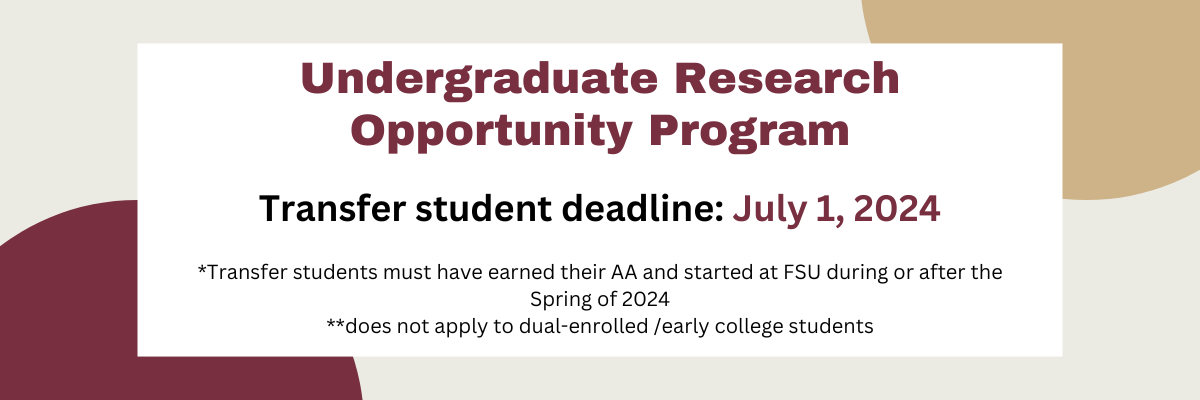 UROP Transfer Application Due July 1st