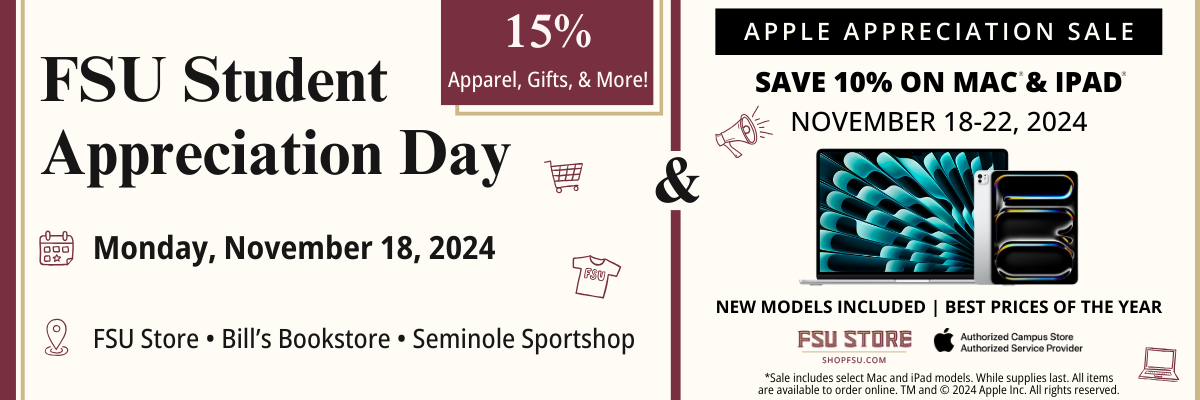 Student Appreciation Day and Apple Sale banner