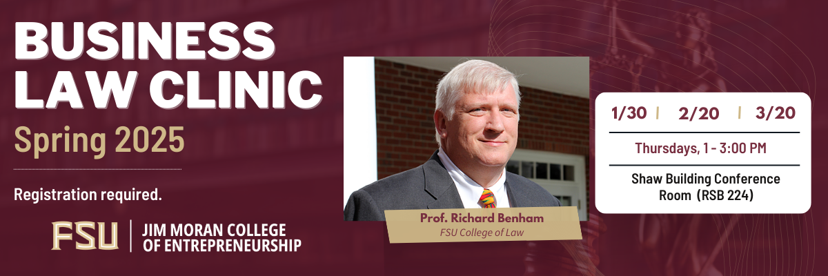 Jim Moran College Business Law Clinic Graphic