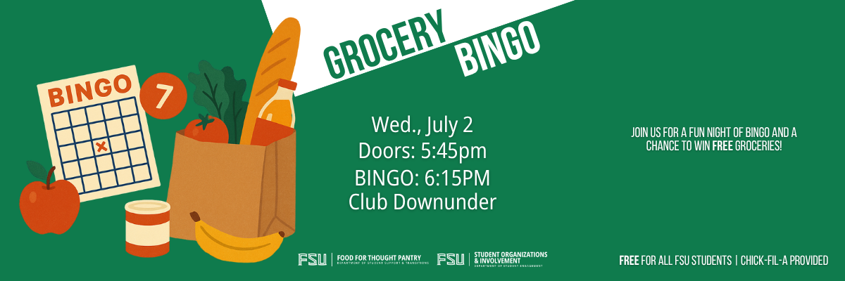 Grocery Bingo, July 2, Doors at 5:45 p.m., Club Downunder