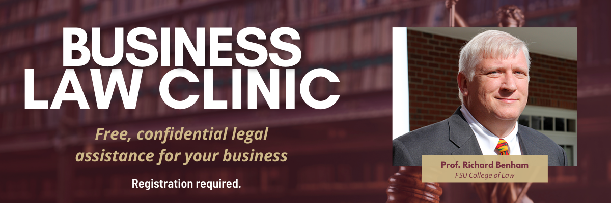 Jim Moran College Business Law Clinic Graphic
