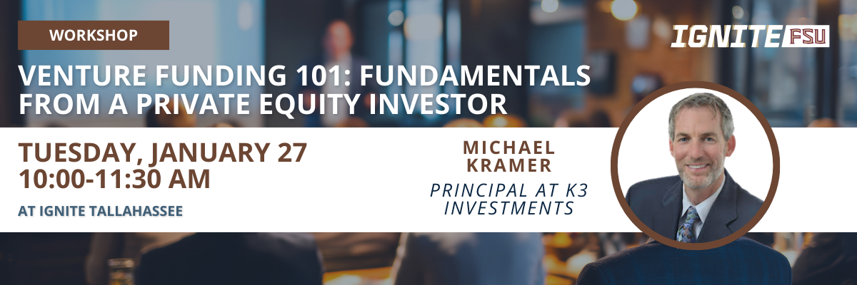 Graphic of event, name, date, and photo of speaker