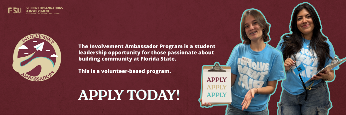 Apply today to become an Involvement Ambassador!