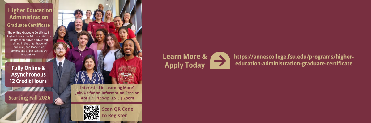 Online Graduate Certificate in Higher Education Administration