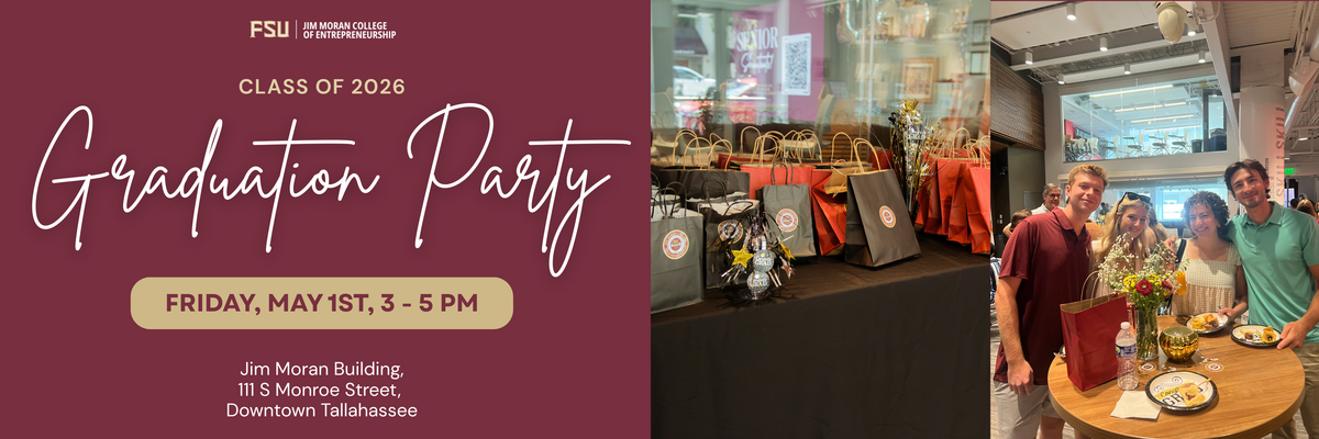 Jim Moran College of Entrepreneurship Graduates: Attend the 2026 JMC Grad Party!