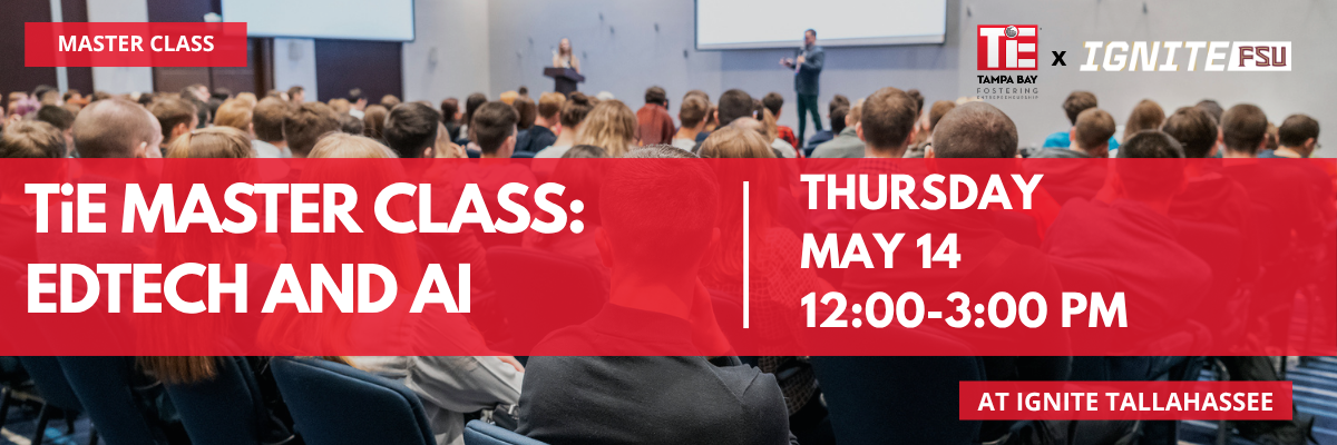 Promotional banner for the TiE Master Class