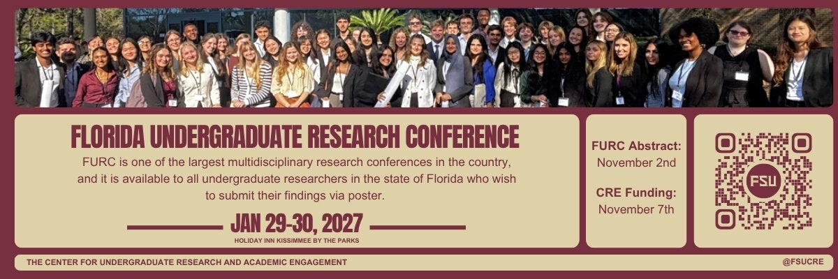 Applications for the Florida Undergraduate Research Conference are open.