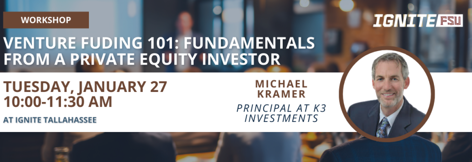 Image of event announcement, includes date, time, location, title of event, and photo of speaker.