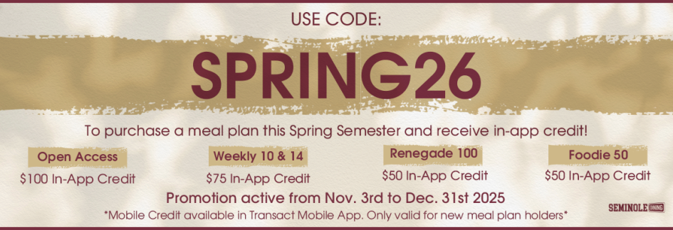 Spring 2026 Meal Plan Promo banner
