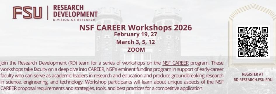 Office of Research Development's National Science Foundation (NSF) CAREER Workshops