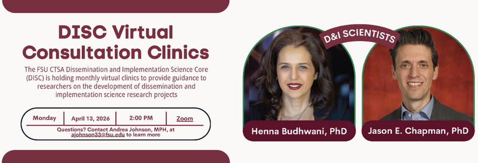 DISC Virtual Consultation Clinics flyer