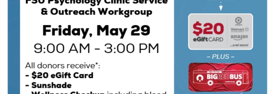 FSU Psychology Clinic Blood Drive