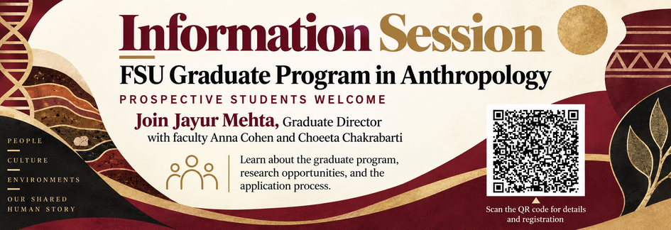 Flier with QR Code advertising Anthropology Graduate Program Information Session