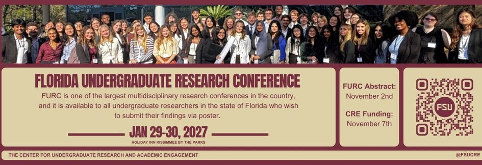Applications for the Florida Undergraduate Research Conference are open.