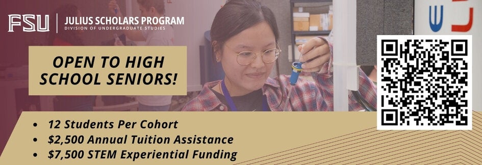 Julius Scholars applications now open to high school seniors.