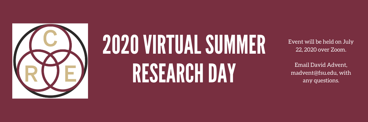 2020 Virtual Summer Research Day Flyer