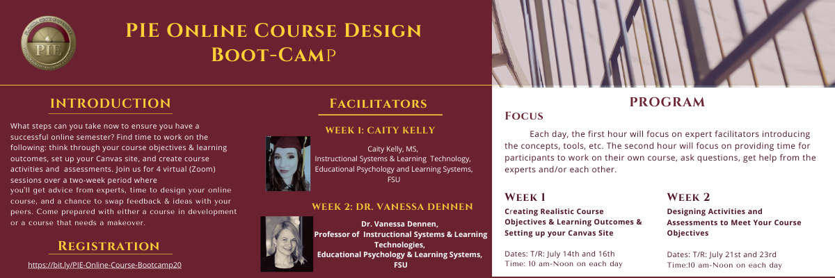 Summer 2020 Pie Online Course Design Virtual Boot Camp