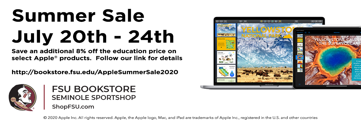 FSU Bookstore Apple Summer Sale 2020