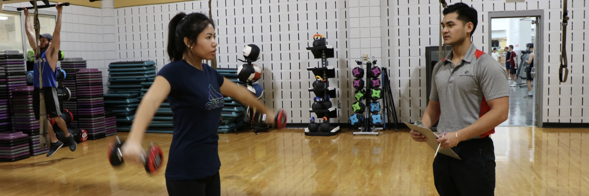 Personal Trainer with Client