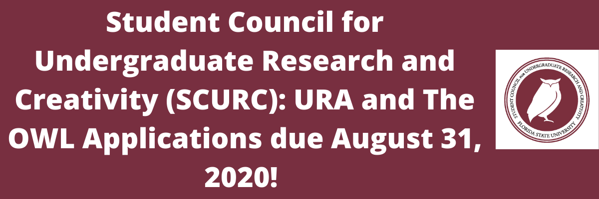 SCURC Applications Due August 31, 2020