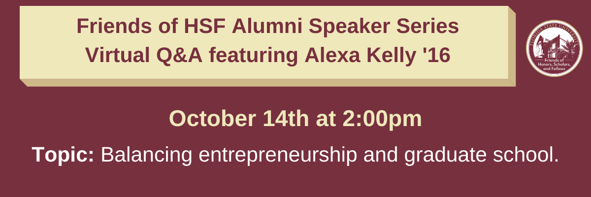 Alumni Speaker Series Virtual Q&A Featuring Alexa Kelly '16