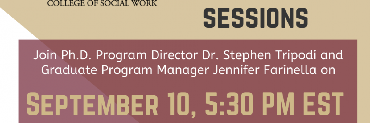 Doctoral Program Information Session - Virtual Event, September 10 at 5:30 pm EST.