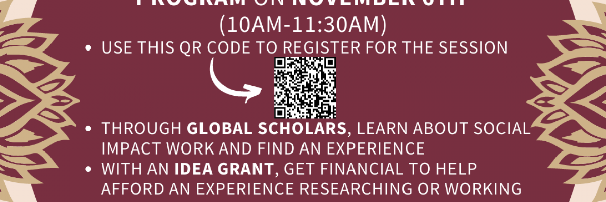 Attend This Joint Global Scholars and IDEA Grants Info Session with CRE!