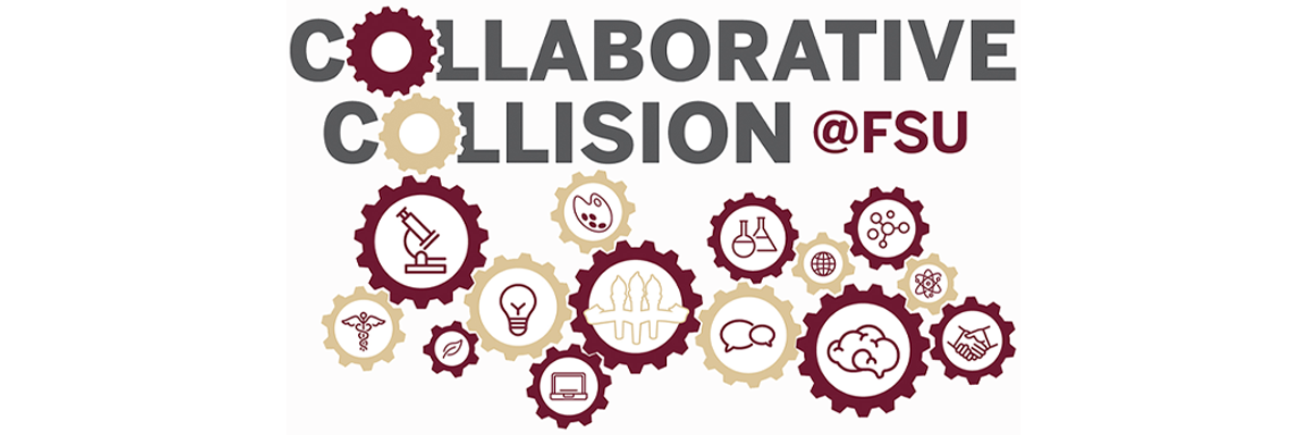Collaborative Collision @FSU logo with gear art