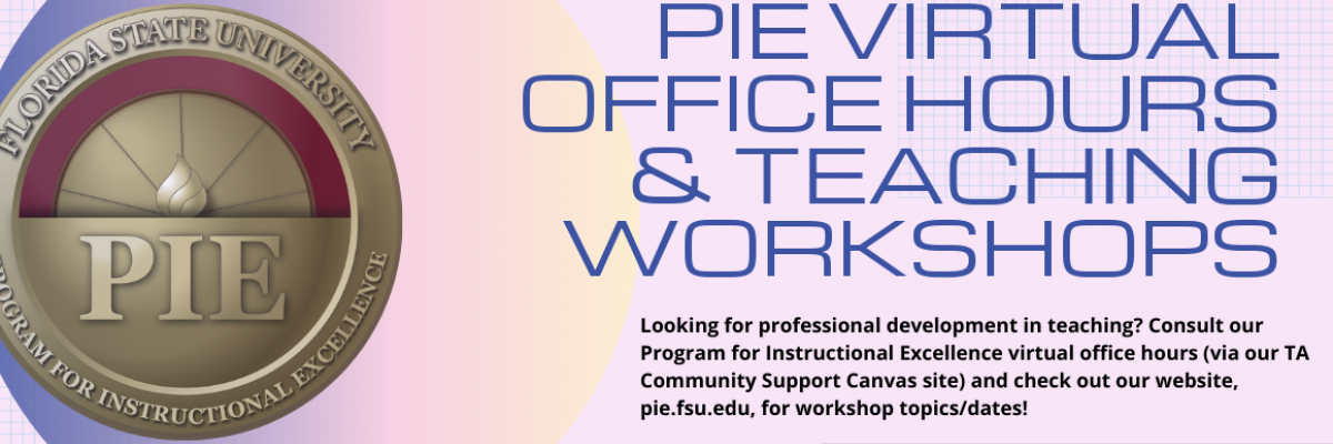 PIE Virtual Workshops & Office Hours
