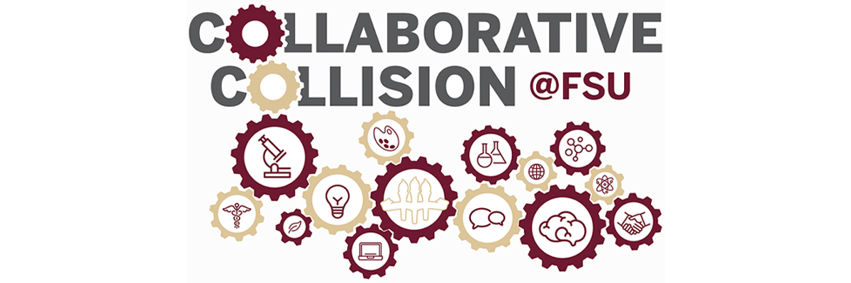 Collaborative Collision Logo with interconnected gears symbolizing different ideas