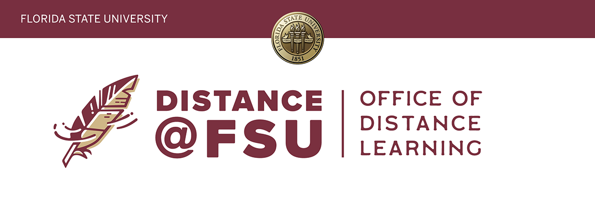 Office of Distance Learning banner with image of feather