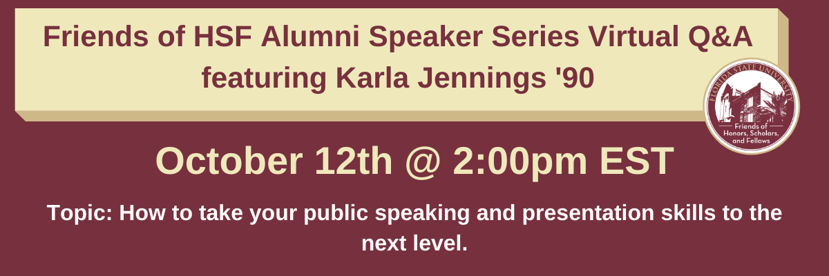 Alumni Speaker Series Virtual Q&A Featuring Karla Jennings '90