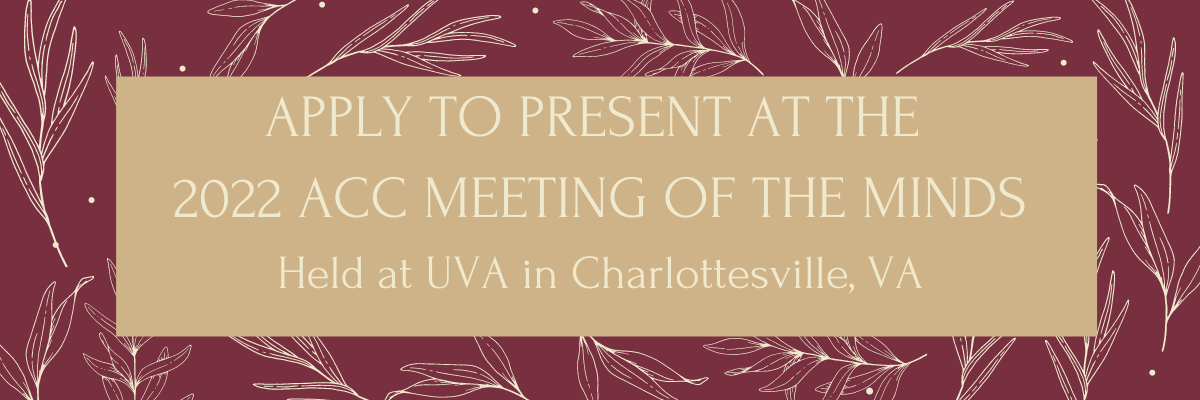 Apply to Present at ACC Meeting of the Minds at UVA