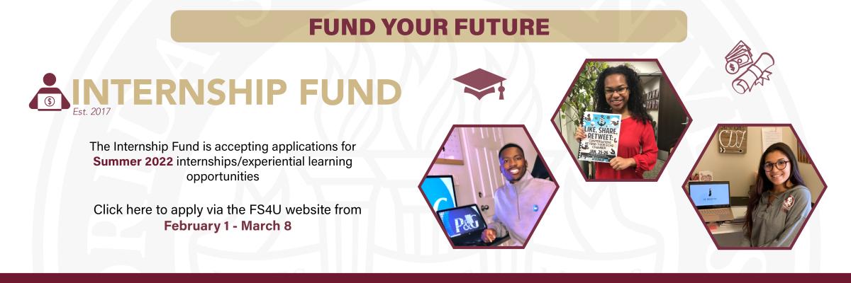 Internship Fund Summer 2022 banner