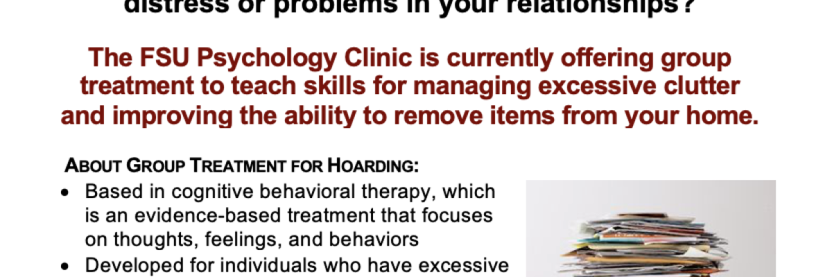 Evidence based treatment for hoarding
