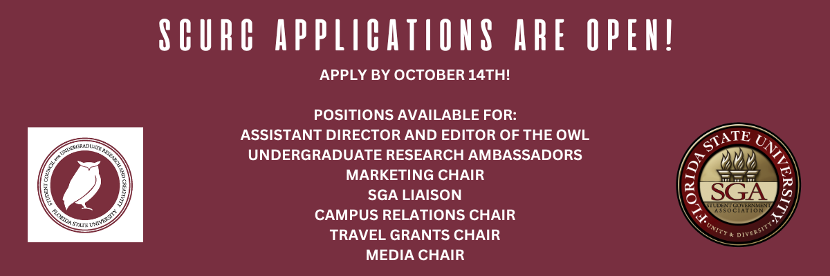 Join Student Council for Undergraduate Research and Creativity (SCURC) Team--Applications Open! 