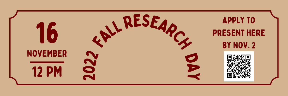 Apply to Present at 2022 Fall Research Day