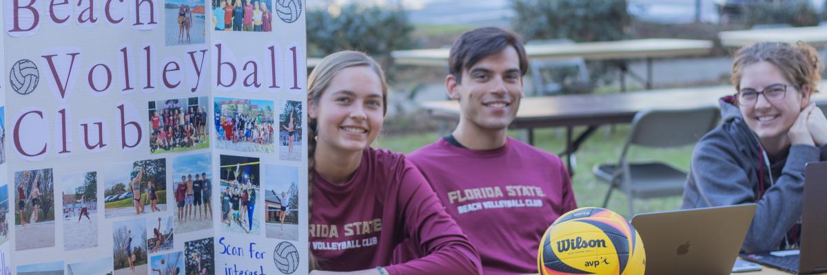 Photo of Sport Club members tabling to recruit prospective members to join their Sport Club